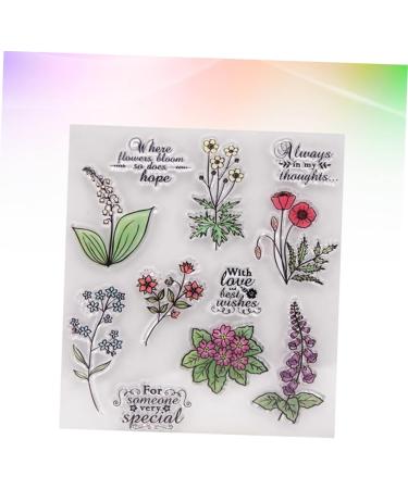 Lurrose 3pcs Postage Stamps Clear Wax Seal Clear Stamp Block Scrapbooking Stamps Account Finished Chapter - Buy Online on GoSupps.com