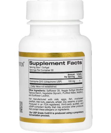 CoQ10 Compatible With California Gold Nutrition 100 mg 30 Softgels + Bonus Pill Organizer Weekly Pill Organizer Mini - Buy Online on GoSupps.com