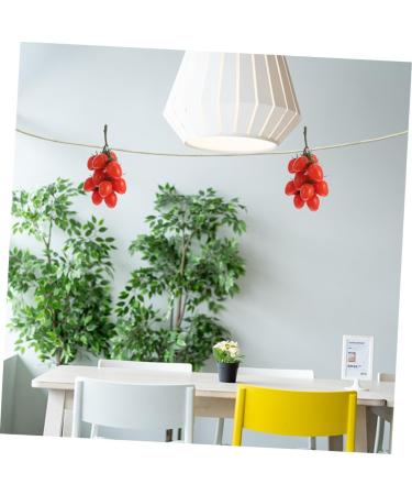 TOPPERFUN 2pcs Simulated Fruit Skewers Foam Fake Fruit Props Ornament Home Decor Models Lychee Fruit Home Supplies Fruit Photography Props Party Decor Tomato Longan Red Plastic - Buy Online on GoSupps.com