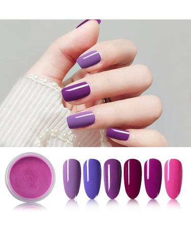 Honey Joy 6 BOX/SET Rose Pink Dip Powder Nail Kit French Hot Pink Nail Fine Dipping Powder Colors No Need Lamp Cure Like Gel Polish Effect Even & Smooth Finishing (DP-D-6pcs-10g/box)  - Buy Online on GoSupps.com