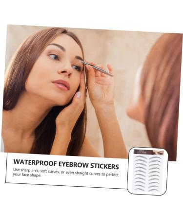 Balacoo 3 Sheets Waterproof Eyebrow Stickers Mens Sticking Stuffers Hair- Temporary Brow Tattoos Make up 3d 21x15cm Black - Buy Online on GoSupps.com