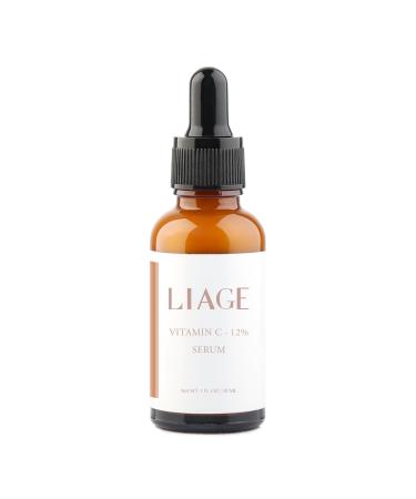 Vitamin C Face Serum 12% Brightening Illuminating Diminishes Fine Lines and Uneven Skin Tone - Repairs damaged and discolored skin