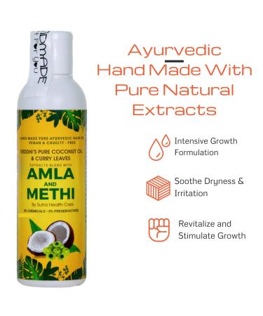 Buy Amla Hair Oil with Methi & Curry Leaves - Reduce Hair Fall & Rejuvenate Follicles - Organic Chemical-Free | 3.38 FL OZ - Buy Online on GoSupps.com