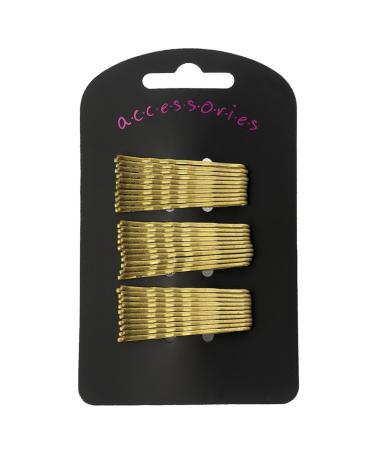 30 Blonde Small Thin Metal Kirby Hair Grips AJ21045