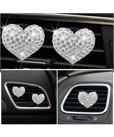 Buy SOLUSTRE Bling Heart Air Vent Clips - 2pcs Car Decoration & Freshener Accessories for Stylish Interior Decor - Buy Online on GoSupps.com