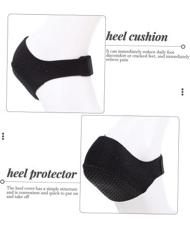 FRCOLOR 3 Pairs Silicone Heel Covers - Durable Nylon with Holes | Black | 13x8.5x3cm - Perfect for Comfort & Protection - Buy Online on GoSupps.com