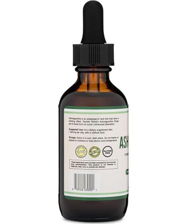Ashwagandha Organic Drops for Stress Relief (1,200mg, 60 Servings) Ashwagandha Tincture for Adrenal Support and Cortisol Manager (Vegan Safe, Gluten Free, Non-GMO) by Double Wood - Buy Online on GoSupps.com
