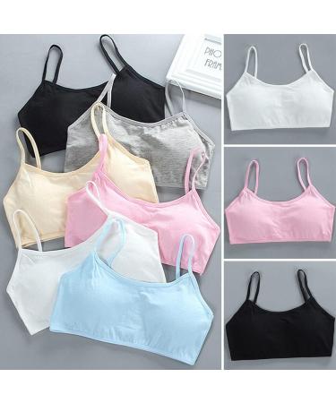 Ausuky Kids Girl Student Cotton Puberty Training Bra - Beige | Breathable & Comfortable - Buy Online on GoSupps.com