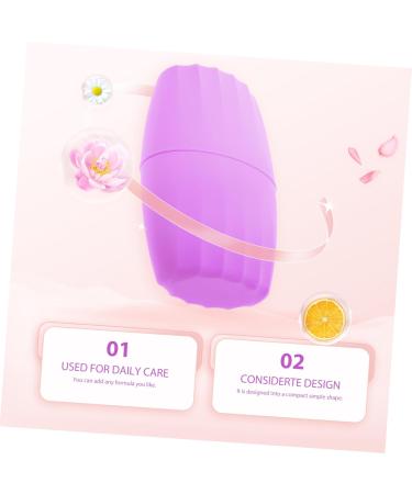 DOITOOL Ice Rollers Ice Facial Roller Cool Rolling Globe Ice Ball Skin Roller Cooling Globes for Eyes Facial Ice Roller Ice Roller Puffiness Purple Face Ice Bag Silica Gel 11.4x6.5cm Purple - Buy Online on GoSupps.com