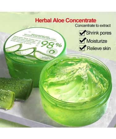 Aloe Vera Gel 98% - Soothing Moisture for Face & Body | Sunburn Relief Scar Repair & Acne Improvement - Buy Online on GoSupps.com