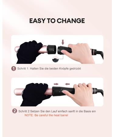 CCKeyin 4 in 1 Curling Iron Set | 9-38mm Ceramic Curling Bar & Brush - Pink | Perfect for Large & Small Curls International Shipping Available - Buy Online on GoSupps.com