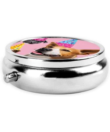 French Bulldog Mini Round Pill Box | 3 Compartment Travel Organizer | Portable Medicine Case for Home & Office - Buy Online on GoSupps.com
