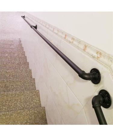 Stair Banister Handrail Handrail 3Ft Complete Kit Non-Slip Industrial Wind Wrought Iron Pipe Elderly Stairs Handrail Indoor and Outdoor Corridor Attic Support Rod - Buy Online on GoSupps.com