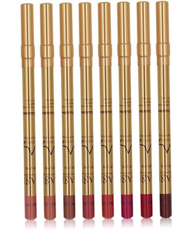 Lip Pencil Set 8pcs LIP LIP CURT KIT TEMPERPHERSHER LIP LIP LIVERS LE DURNATION RETRO LE Lipsticks with Golden Sweat Proof Lip Set - Buy Online on GoSupps.com