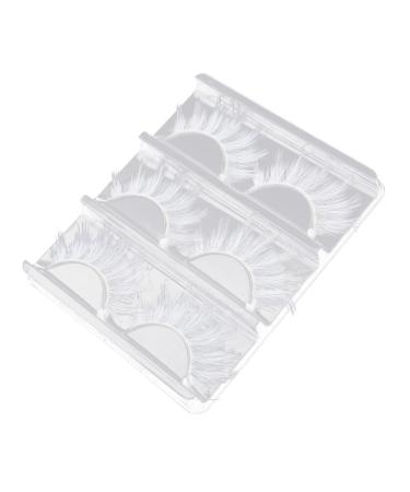 Didiseaon 3 Pairs White Eyelashes Fluffy White Lashes Wispy Fluffy False Lashes Reusable Cosplay False Lashes Halloween for Eyes Faux Lashes 3d False Eyelashes Prom Imitation