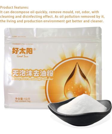 Foam Free Deoiling Powder Kitchen Cleanser Degreasing Household & Canteens & Restaurant Cleaning Foamless Remover 2.2LB - Buy Online on GoSupps.com