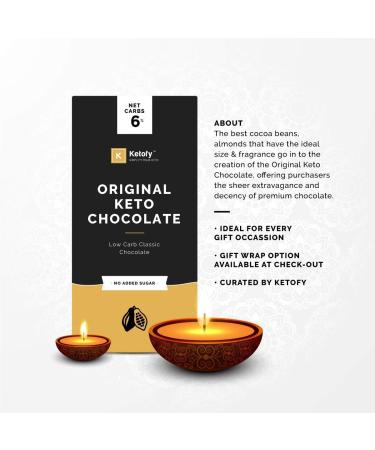 Ketofy - Keto Chocolate (50g) | Sugar Free Unsweetened Chocolate | No Maltitol | Gluten Free - Buy Online on GoSupps.com