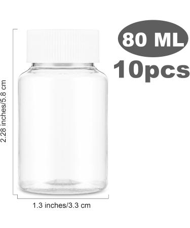 Buy Wllhyf 10-Piece Transparent 80ml Plastic Bottles | Refillable Tablet Vials & Storage Containers - International Shipping Available - Buy Online on GoSupps.com