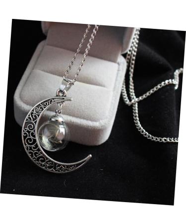 FOYTOKI Necklaces Women Chain Moon Necklace Women Necklace Dandelion Necklace Miss Jewelry Dried Flowers - Buy Online on GoSupps.com
