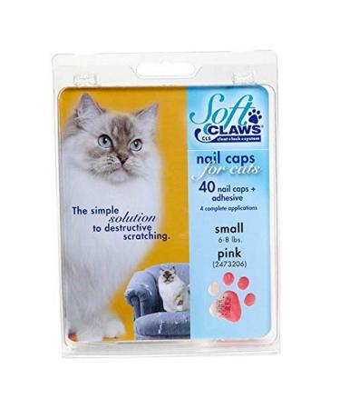 Feline Soft Claws Cat Nail Caps Take-Home Kit, Small, Pink