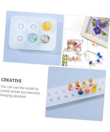 STOBOK 3 Pcs Pendant Silicone Mold Silicone Molds Sphere Beads Creative Crystal Epoxy Mold Epoxy Resin Flat As Shown 23X6.2CM - Buy Online on GoSupps.com