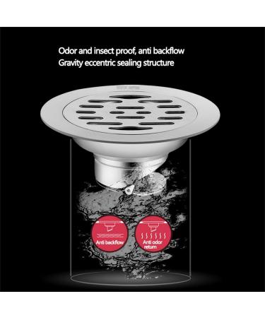 Upgrades Stainless Steel Bathroom Drain with Function Metal Floor Drain 10cm Drain for Household Use 10cm A - Buy Online on GoSupps.com