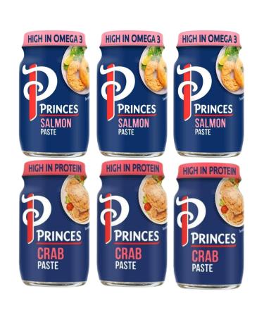 Sandwich Paste Bundle with Princes Crab Paste 75g x3 and Salmon Paste 75g x3 (6 Pack) - Buy Online on GoSupps.com