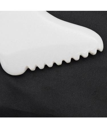 Butterfly Shape White Jade Facial Massage Tool | Ivory Face Massager for Glowing Skin - Shop Internationally - Buy Online on GoSupps.com