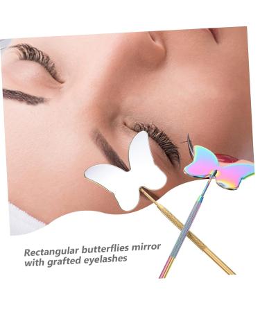 Beavorty 6 Pcs Handheld Eyelash Inspection Mirrors - Stainless Steel Makeup Tool for Eyelash Extensions & Beauty Essentials - Buy Online on GoSupps.com