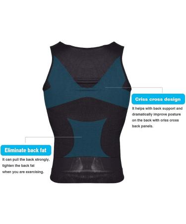 KOCLES Men's Compression Tank Top Body Shaper Vest - Abs Slimming Gym Shirt (Black, Medium) - Buy Online on GoSupps.com