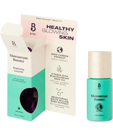 BYBI Beauty Glowcurrant Booster Face Oil - Brightening & Smoothing Vegan Facial Oil with Blackcurrant Seed Oil & White Willow Bark - Nourishing & Firming - Improve Skin Elasticity - 15ml Glowcurrant Booster (15ml) - Buy Online on GoSupps.com