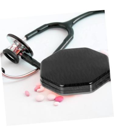 Buy Aluminum Alloy Medicine Box & Cutter | Tablet Splitter & Pulverizer - 8.7x8.7cm Black | International Shipping - Buy Online on GoSupps.com