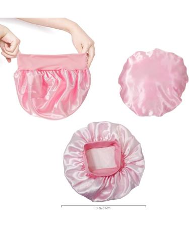 Mufekum Satin Hair Hood for Sleeping - Women's & Girls' Night Cap | Hair Care Cap for Curly & Black Hair - Pink - Buy Online on GoSupps.com