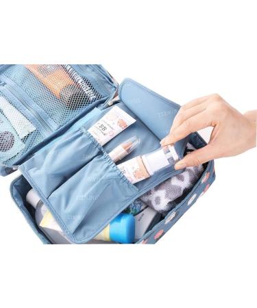 LKMY Portable Makeup Bag - Waterproof Cosmetic Organizer with Flower Pattern | Travel Culture Storage Bag for Women & Girls - Buy Online on GoSupps.com