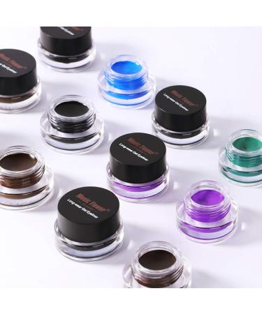 Music Flower Gel Eyeliner Set | Waterproof & Long Lasting | Easy Eye Makeup & Removal | 2 Brushes | Pack of 2 Black & Blue - Buy Online on GoSupps.com