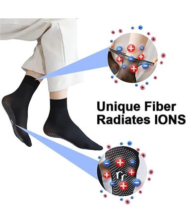 Tourmaline Ionic Body Shaping Socks - Rapid Detox & Acupressure Self-Heating Stretch Socks (5 Pairs Black) | International Shipping Available - Buy Online on GoSupps.com