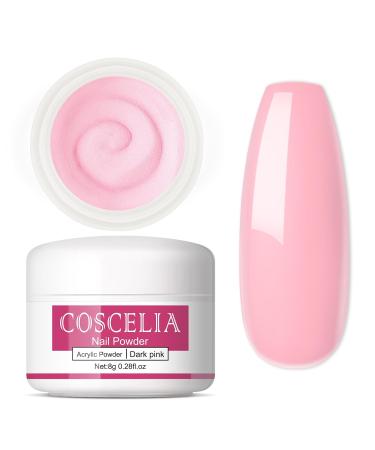COSCELIA Acrylic Powder for Nails 8g - Dark Pink 044 | Best for Acrylic Nail Extensions - Buy Internationally - Buy Online on GoSupps.com