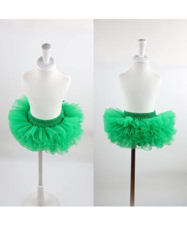 Hoolchean Baby Girls Super Soft Fluffy Tutu Skirt with Diaper Cover Bloomer - Green (1-2 Years) - Buy Online on GoSupps.com