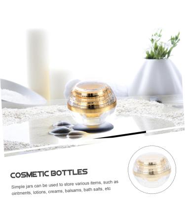Cream Bottle Lotion Terrarium Lip Tint Lip Balm Shampoo Bottle Cream Sub Jar Mini Bead Jar Clear Container with Lid Mini Cream Black Travel Multipurpose Oil Seed Pp Inner Cover 7.1X6X6CM Golden - Buy Online on GoSupps.com