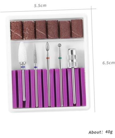 POPETPOP 1 Set Nail Drill Tool Kit Nail Gel Nail Bits Natural Nails Nail Drill Bits Faux Nails Nail Tools Pedicure Tools Electric Manicure Nail File Beginner Purple Ceramics Grinding Head 4.50X0.30X0.30CM Purple - Buy Online on GoSupps.com
