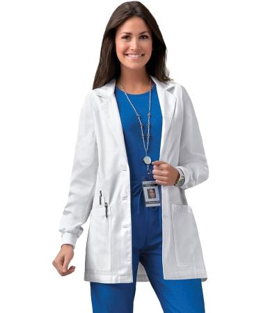 Cherokee Professionals Women Scrubs Lab Coat 30 1302 - Medium White - Buy Online on GoSupps.com