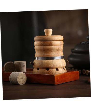 Frcolor Moxibustion Box Set - Khaki Moxa Stick Holder & Burner Vascular Tools for Whole Body Healing - Buy Online on GoSupps.com