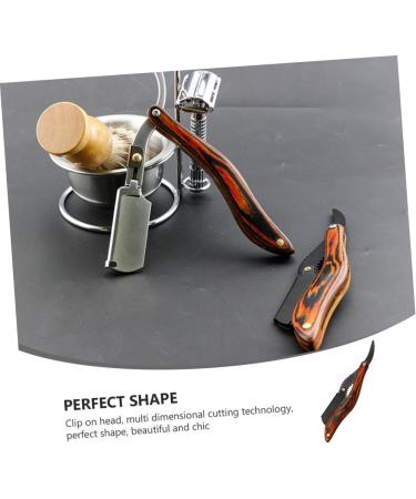 FRCOLOR Men's Bamboo Folding Razor Holder - Metal Handle Portable & Stylish Shaving Solution - 16x3.5cm - Buy Online on GoSupps.com