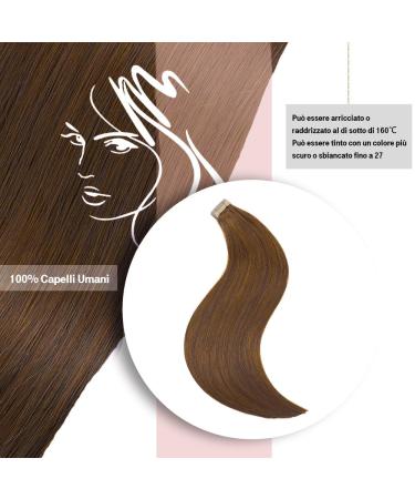 Hotlulana #10 Real Hair Tape-In Extensions - 14 Inch 40g - 20pcs Invisible Human Hair Skin Weft - Buy Online on GoSupps.com