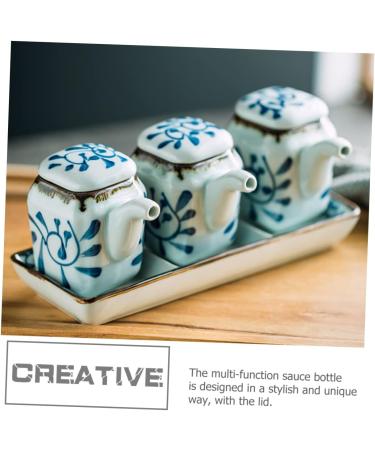 Milisten Ceramic Soy Sauce Pot Oil Bottle Oil Dispensers Oil Container Kitchen Oil Pour Bottle Household Soy Sauce Dispenser Olive Oil Household Oil Container Ceramics Vintage Vinegar - Buy Online on GoSupps.com