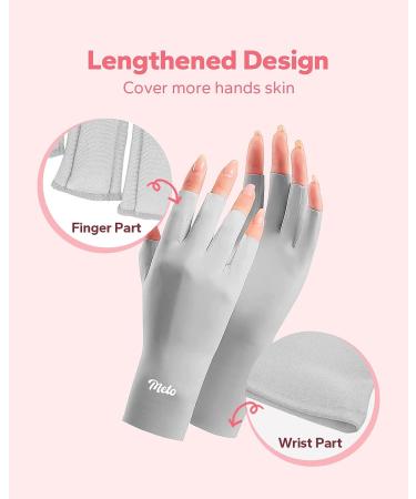Meto UV Nail Gloves UPF50+ for Gel Nails - Gray - Buy Online on GoSupps.com