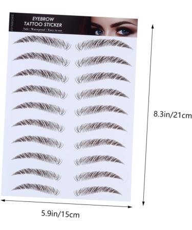 OHPHCALL 20 Pcs Eyebrow Stickers Authentic Eyebrows Stickers Eyelash Brown Water Transfer Paper with Soy Ink 21x15cmx5pcs Brownx5pcs - Buy Online on GoSupps.com