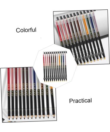 FOYTOKI 12pcs Lip Liner Eyeliner Gel Eyeliner Cosmetic Supplies Eyebrow Pencil Waterproof Makeup Tool Wood - Buy Online on GoSupps.com