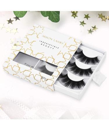 Arison Lashes | 3 Pairs 6D Fake Eyelashes | Natural Black Handmade & Reusable | Shop Internationally - Buy Online on GoSupps.com