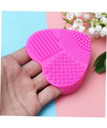 FRCOLOR Silicone Makeup Brush Cleaning Pad | Rose Red 8x8.5cm | Effective Brush Cleaner Tool for Flawless Makeup Application - Buy Online on GoSupps.com